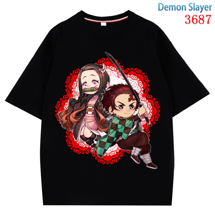 Demon Slayer Kimets  Anime Pure Cotton Short Sleeve T-shirt Direct Spray Technology from S to 4XL CMY-3687-2
