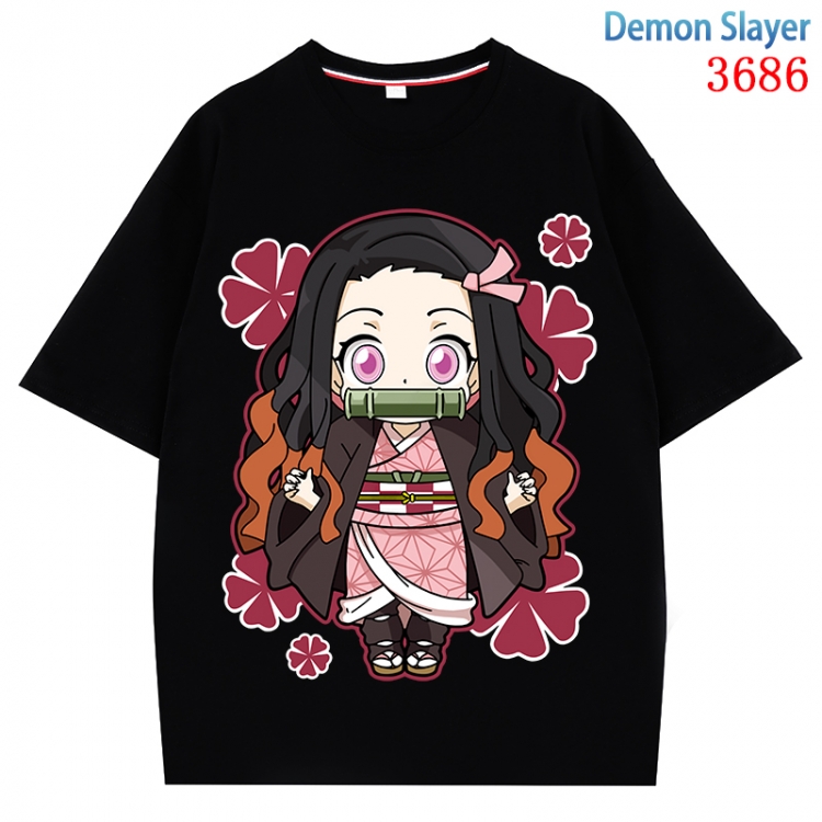 Demon Slayer Kimets  Anime Pure Cotton Short Sleeve T-shirt Direct Spray Technology from S to 4XL CMY-3686-2
