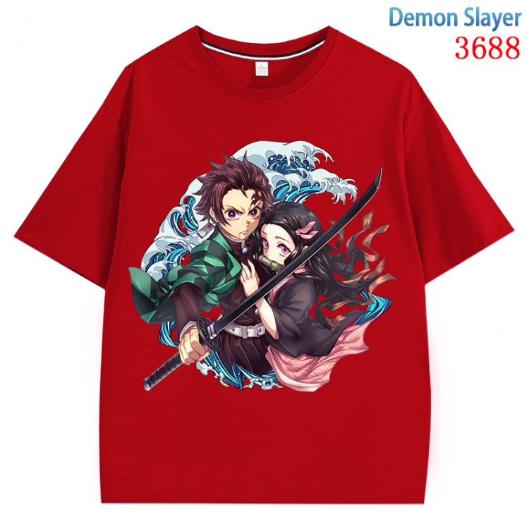 Demon Slayer Kimets  Anime Pure Cotton Short Sleeve T-shirt Direct Spray Technology from S to 4XL CMY-3688-3