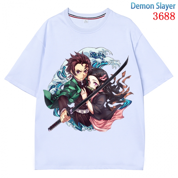 Demon Slayer Kimets  Anime Pure Cotton Short Sleeve T-shirt Direct Spray Technology from S to 4XL CMY-3688-1