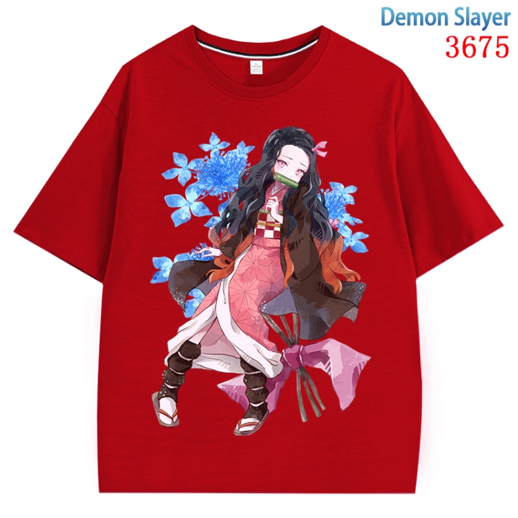Demon Slayer Kimets  Anime Pure Cotton Short Sleeve T-shirt Direct Spray Technology from S to 4XL CMY-3675-3