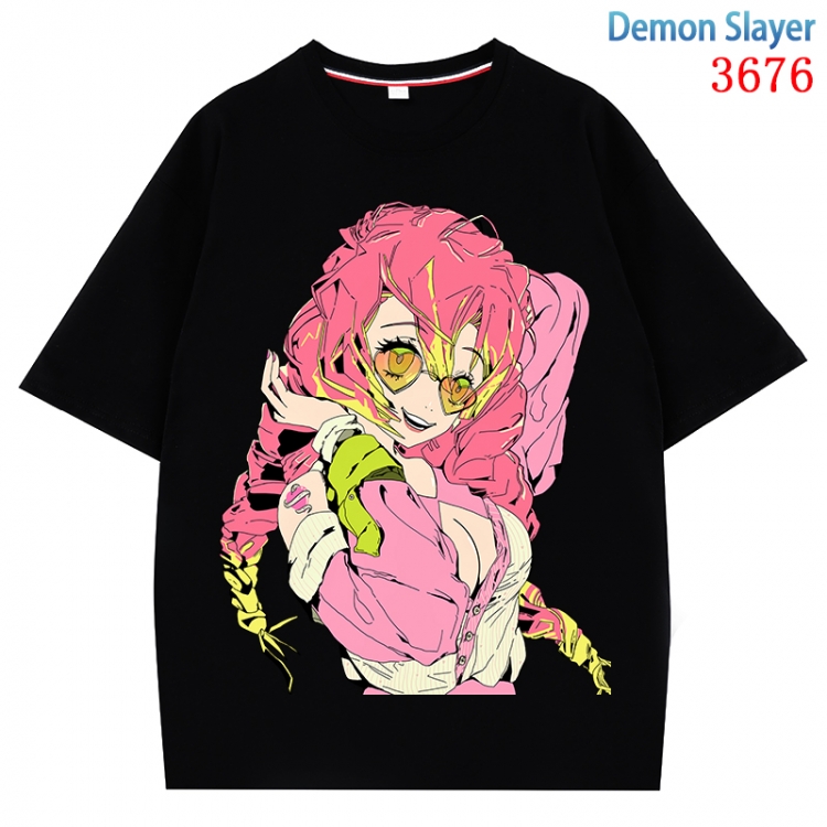 Demon Slayer Kimets  Anime Pure Cotton Short Sleeve T-shirt Direct Spray Technology from S to 4XL CMY-3676-2