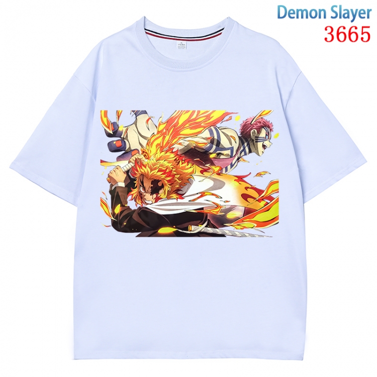 Demon Slayer Kimets  Anime Pure Cotton Short Sleeve T-shirt Direct Spray Technology from S to 4XL CMY-3665-1