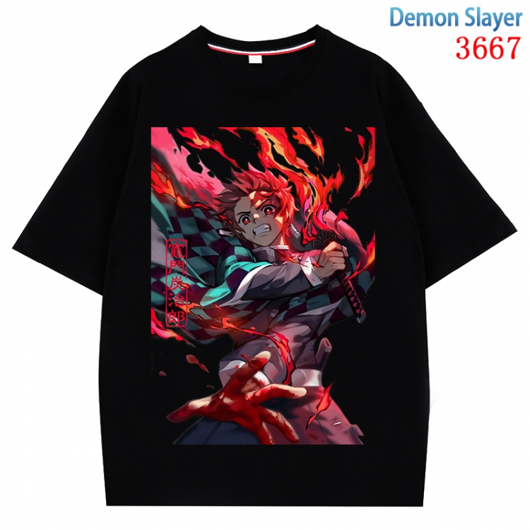 Demon Slayer Kimets  Anime Pure Cotton Short Sleeve T-shirt Direct Spray Technology from S to 4XL  CMY-3667-2