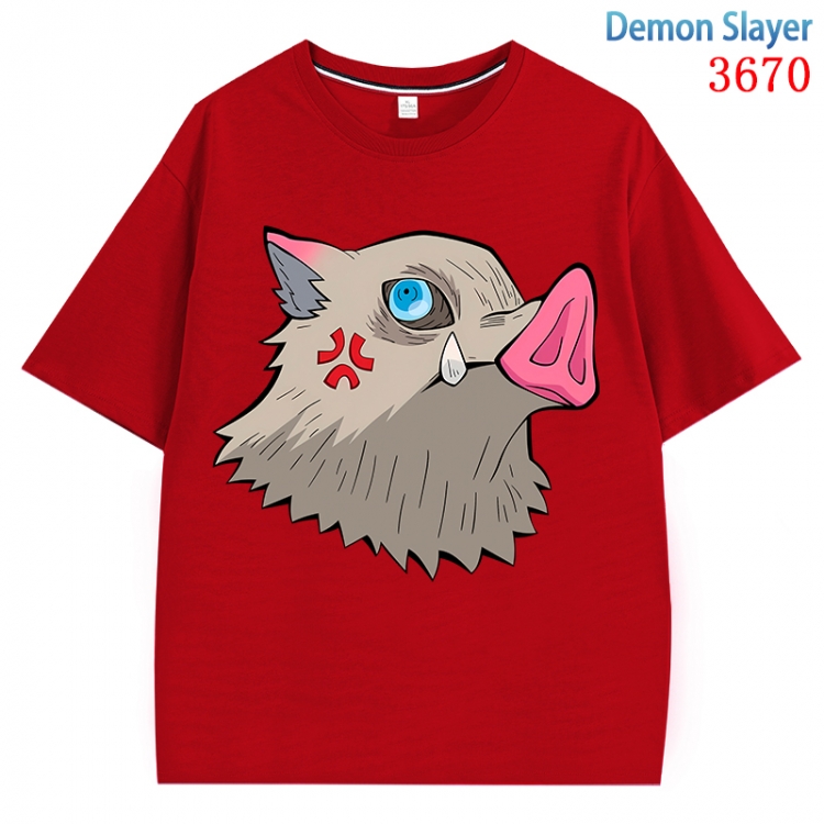 Demon Slayer Kimets  Anime Pure Cotton Short Sleeve T-shirt Direct Spray Technology from S to 4XL CMY-3670-3