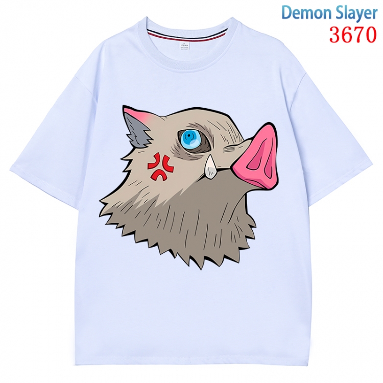 Demon Slayer Kimets  Anime Pure Cotton Short Sleeve T-shirt Direct Spray Technology from S to 4XL CMY-3670-1