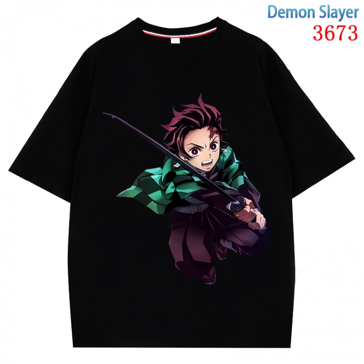 Demon Slayer Kimets  Anime Pure Cotton Short Sleeve T-shirt Direct Spray Technology from S to 4XL CMY-3673-2