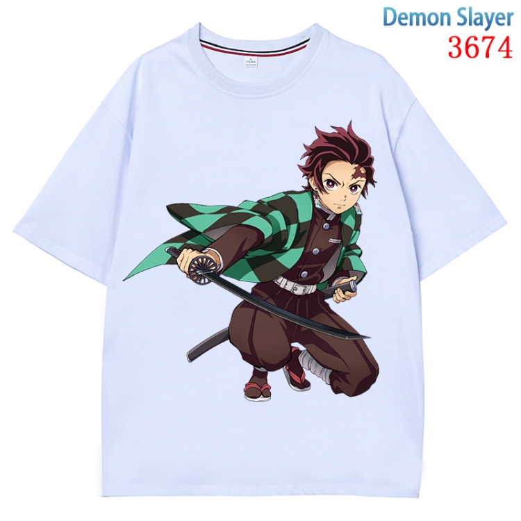 Demon Slayer Kimets  Anime Pure Cotton Short Sleeve T-shirt Direct Spray Technology from S to 4XL CMY-3674-1