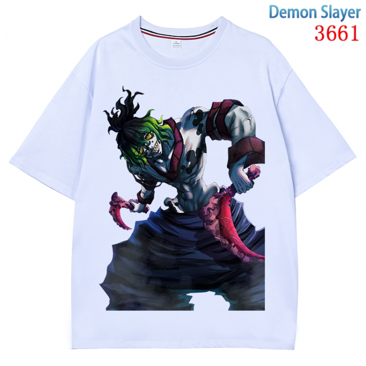 Demon Slayer Kimets  Anime Pure Cotton Short Sleeve T-shirt Direct Spray Technology from S to 4XL CMY-3661-1