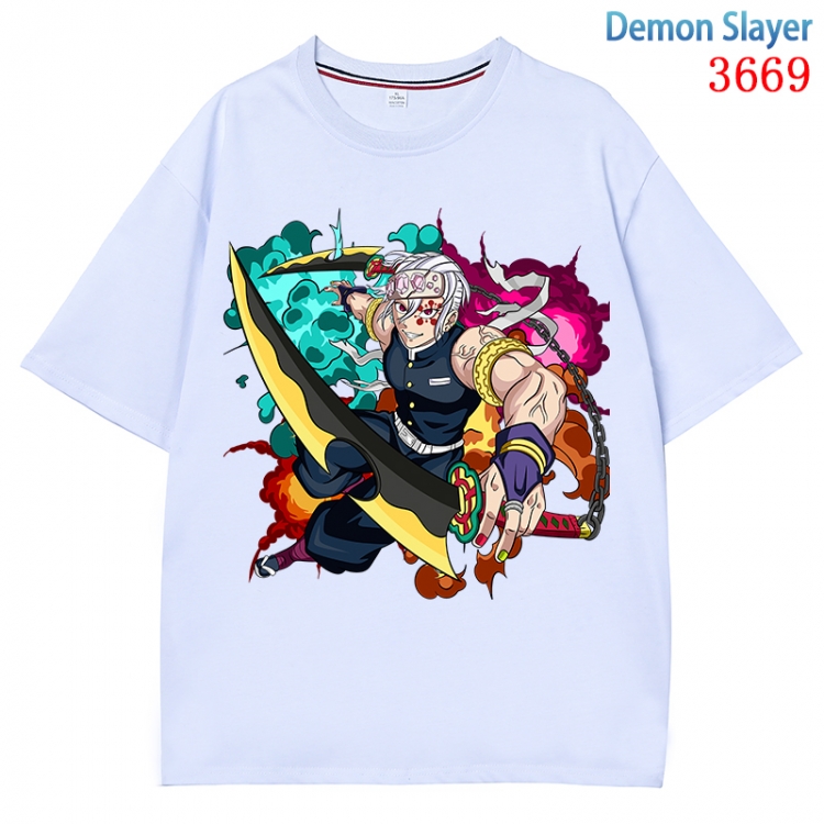 Demon Slayer Kimets  Anime Pure Cotton Short Sleeve T-shirt Direct Spray Technology from S to 4XL CMY-3669-1