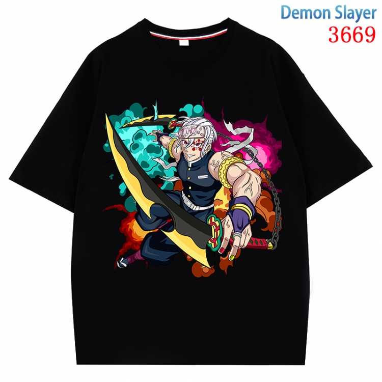 Demon Slayer Kimets  Anime Pure Cotton Short Sleeve T-shirt Direct Spray Technology from S to 4XL  CMY-3669-2