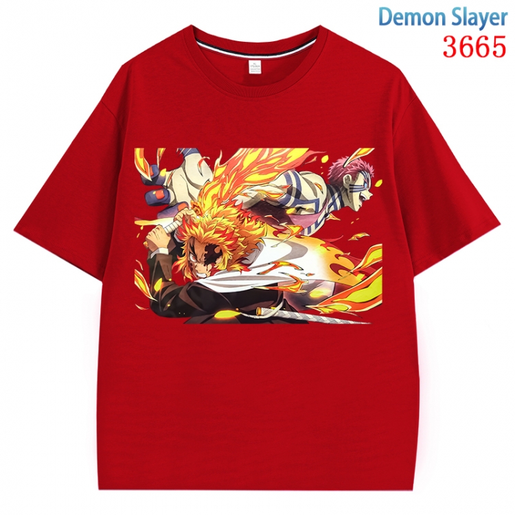 Demon Slayer Kimets  Anime Pure Cotton Short Sleeve T-shirt Direct Spray Technology from S to 4XL CMY-3665-3