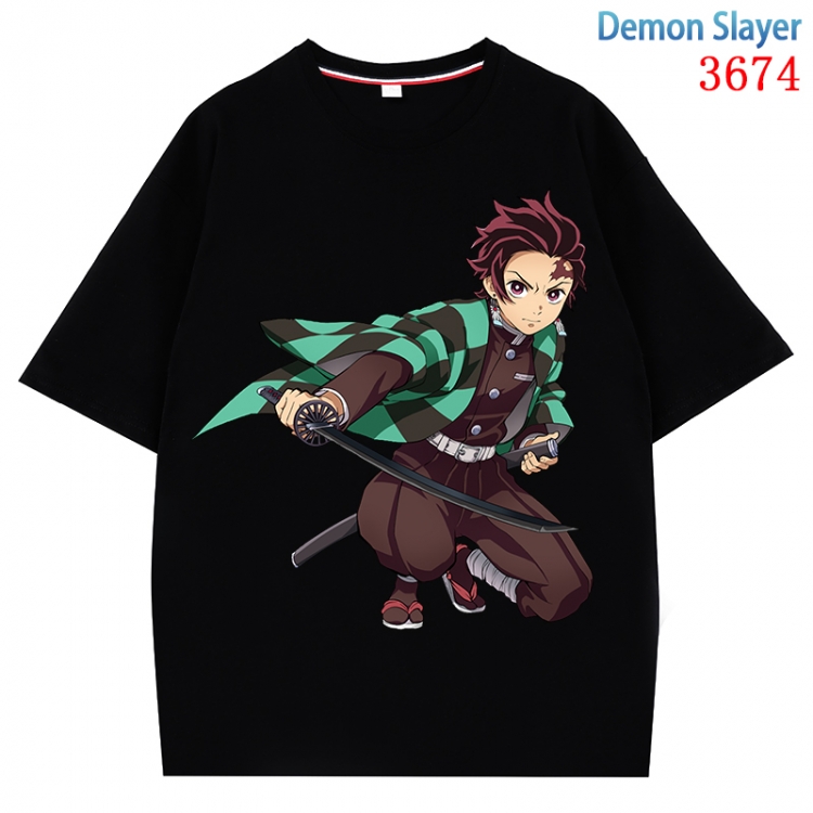 Demon Slayer Kimets  Anime Pure Cotton Short Sleeve T-shirt Direct Spray Technology from S to 4XL  CMY-3674-2