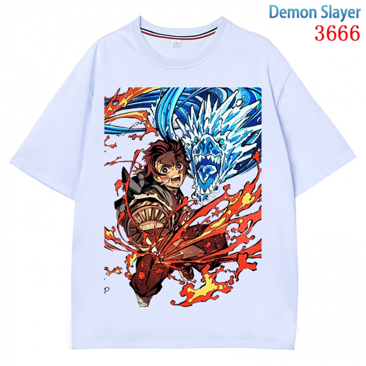 Demon Slayer Kimets  Anime Pure Cotton Short Sleeve T-shirt Direct Spray Technology from S to 4XL  CMY-3666-1