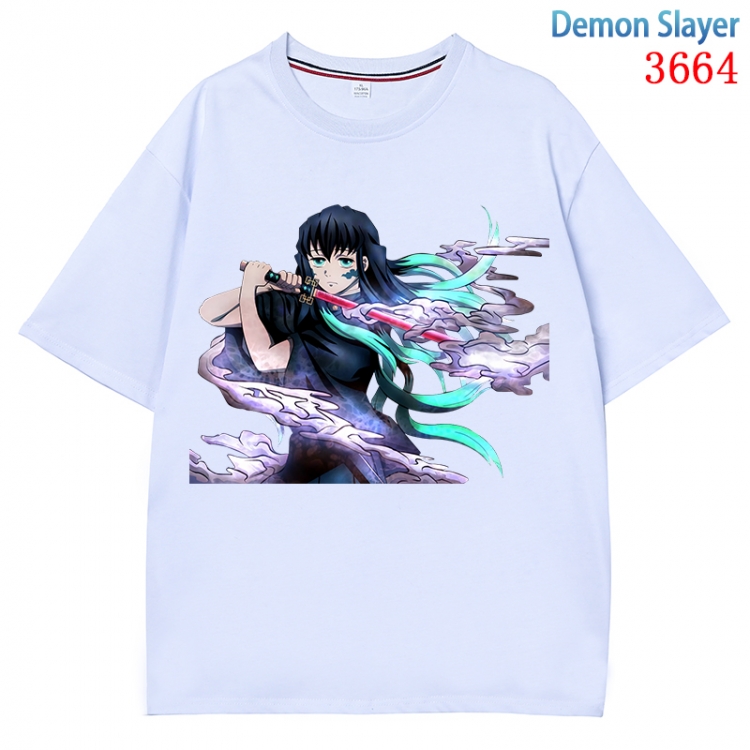 Demon Slayer Kimets  Anime Pure Cotton Short Sleeve T-shirt Direct Spray Technology from S to 4XL CMY-3664-1