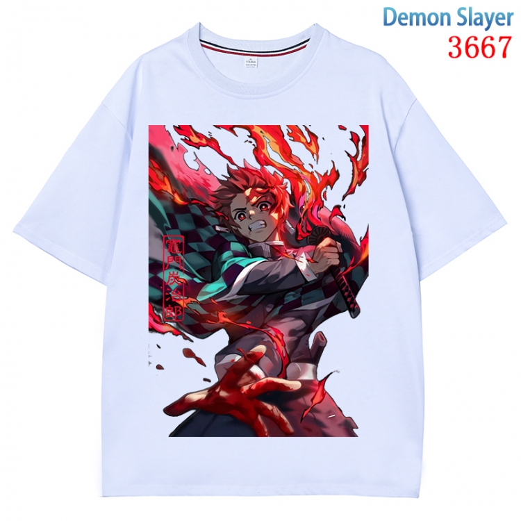 Demon Slayer Kimets  Anime Pure Cotton Short Sleeve T-shirt Direct Spray Technology from S to 4XL  CMY-3667-1