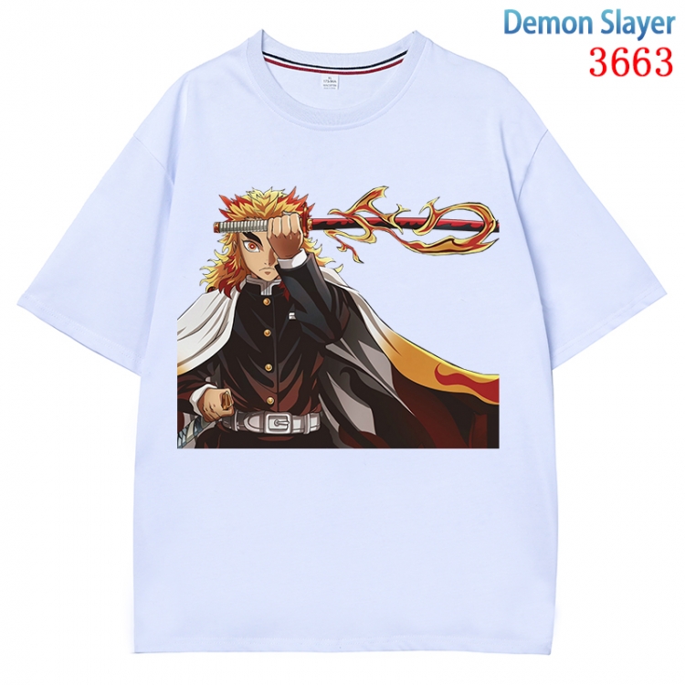 Demon Slayer Kimets  Anime Pure Cotton Short Sleeve T-shirt Direct Spray Technology from S to 4XL CMY-3663-1