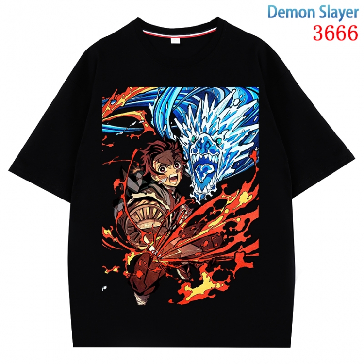 Demon Slayer Kimets  Anime Pure Cotton Short Sleeve T-shirt Direct Spray Technology from S to 4XL CMY-3666-2