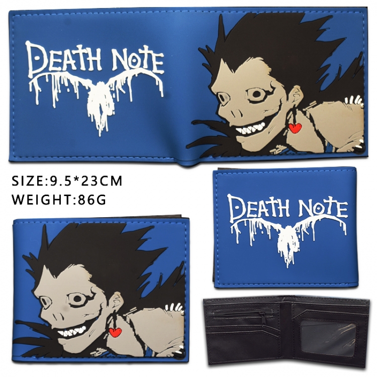 Death note Silicone PVC Wallet Short Half Fold Wallet 9.5X23CM