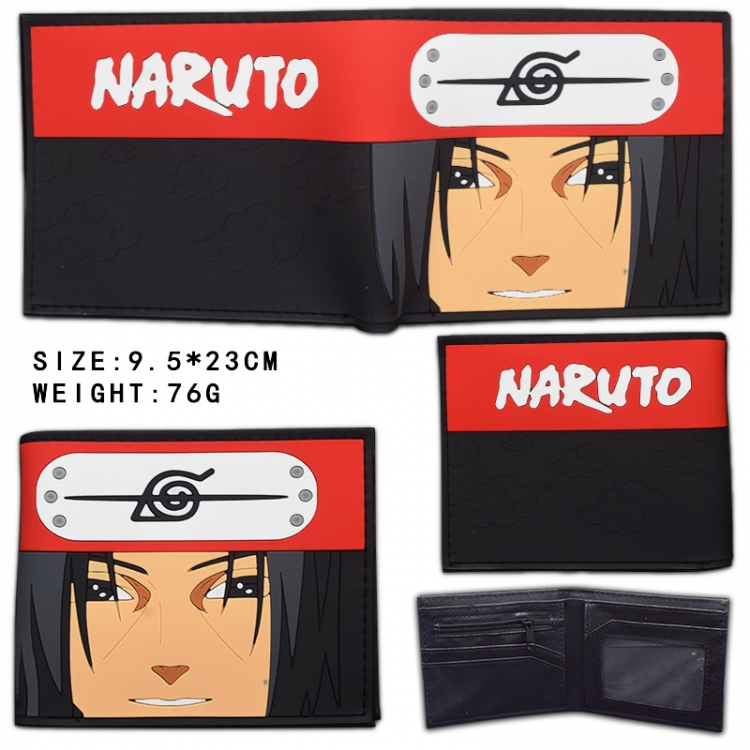 Naruto Silicone PVC Wallet Short Half Fold Wallet 9.5X23CM