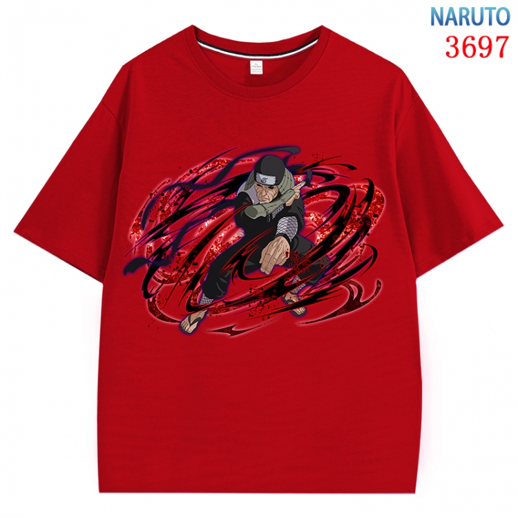 Naruto  Anime Pure Cotton Short Sleeve T-shirt Direct Spray Technology from S to 4XL CMY-3697-3