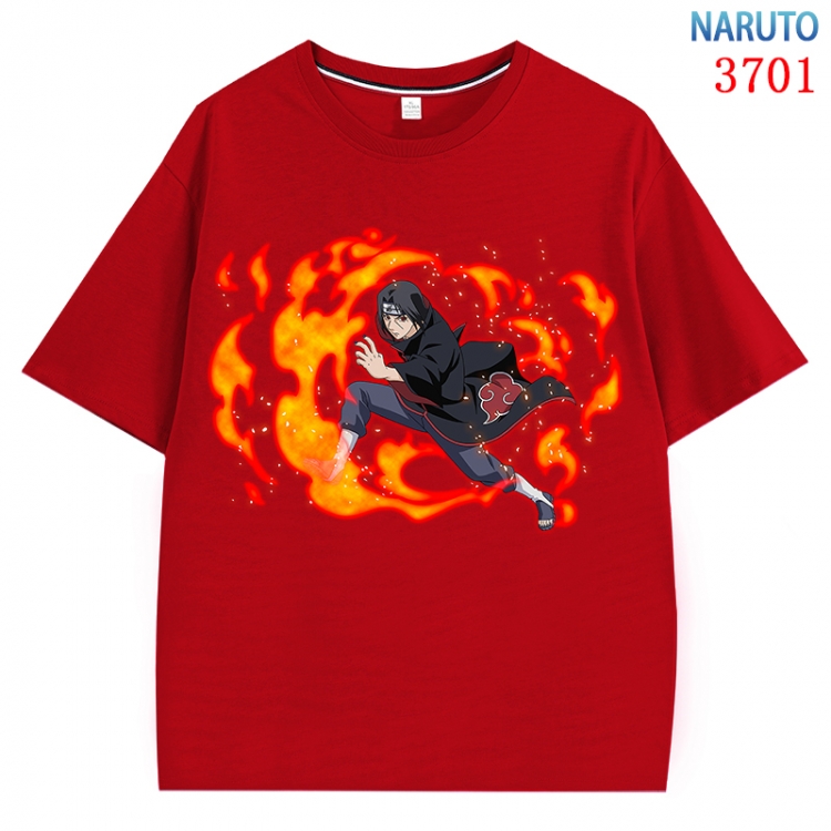 Naruto  Anime Pure Cotton Short Sleeve T-shirt Direct Spray Technology from S to 4XL CMY-3701-3