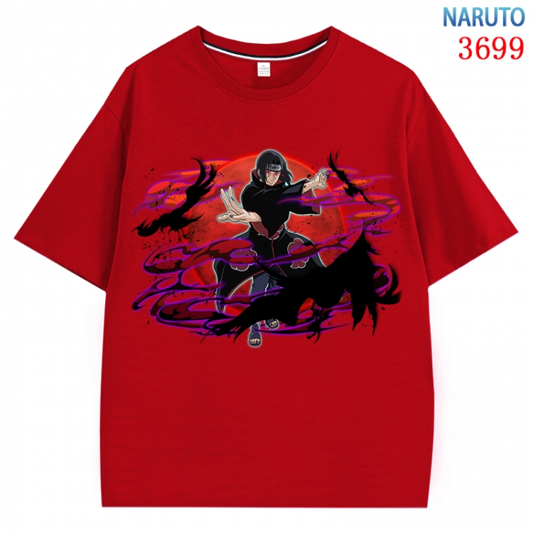 Naruto Anime Pure Cotton Short Sleeve T-shirt Direct Spray Technology from S to 4XL CMY-3699-3