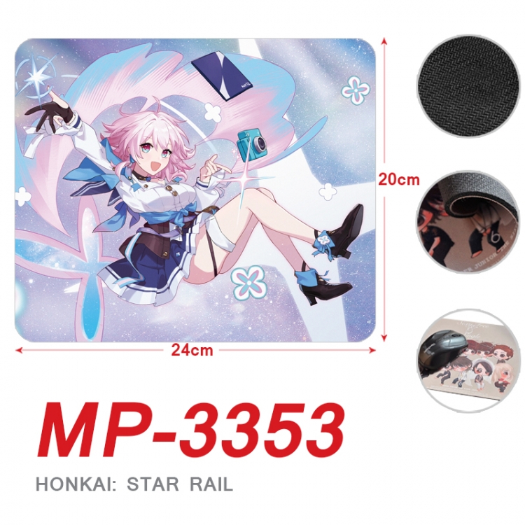 Honkai: Star Rail Anime Full Color Printing Mouse Pad Unlocked 20X24cm price for 5 pcs  MP-3353