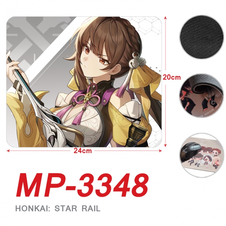 Honkai: Star Rail Anime Full Color Printing Mouse Pad Unlocked 20X24cm price for 5 pcs  MP-3348