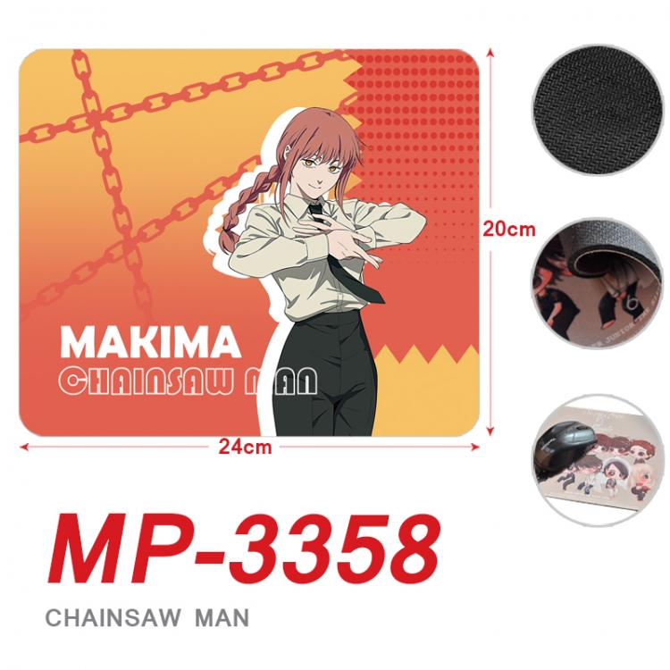 Chainsaw man Anime Full Color Printing Mouse Pad Unlocked 20X24cm price for 5 pcs  MP-3358