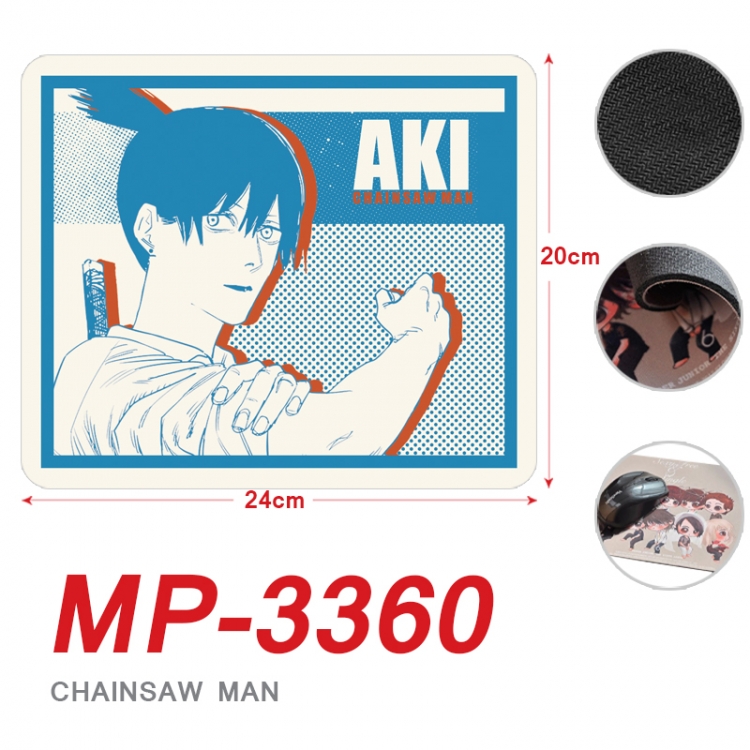 Chainsaw man Anime Full Color Printing Mouse Pad Unlocked 20X24cm price for 5 pcs MP-3360