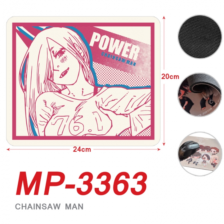 Chainsaw man Anime Full Color Printing Mouse Pad Unlocked 20X24cm price for 5 pcs MP-3363