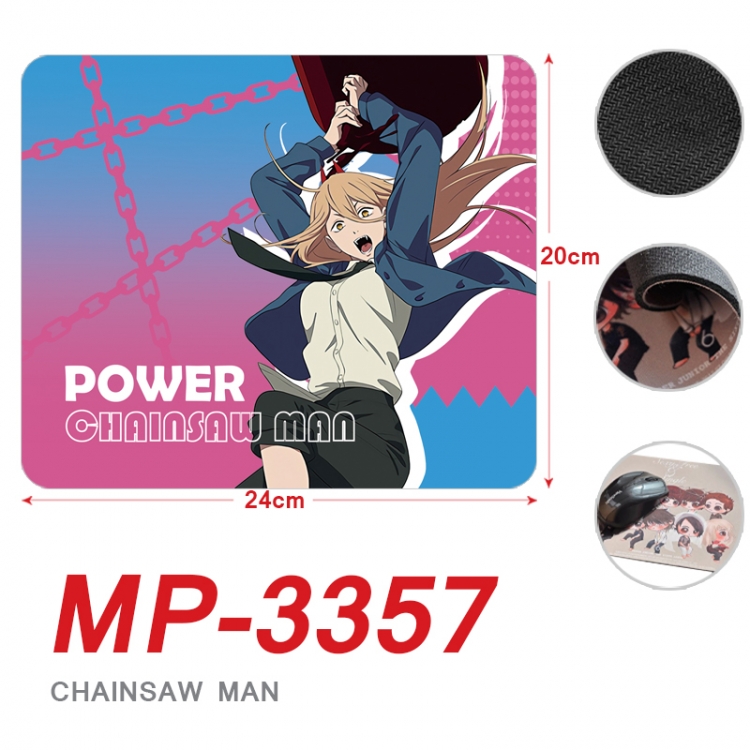 Chainsaw man Anime Full Color Printing Mouse Pad Unlocked 20X24cm price for 5 pcs  MP-3357
