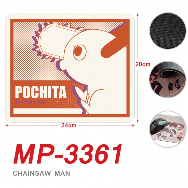 Chainsaw man Anime Full Color Printing Mouse Pad Unlocked 20X24cm price for 5 pcs MP-3361