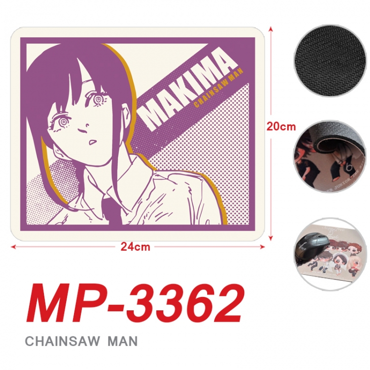 Chainsaw man Anime Full Color Printing Mouse Pad Unlocked 20X24cm price for 5 pcs  MP-3362
