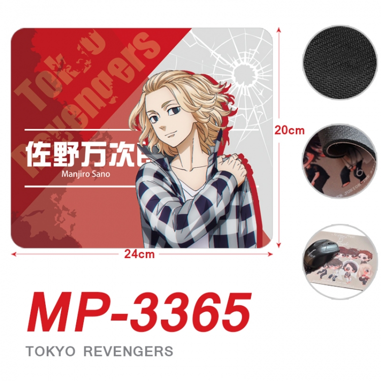 Tokyo Revengers Anime Full Color Printing Mouse Pad Unlocked 20X24cm price for 5 pcs MP-3365
