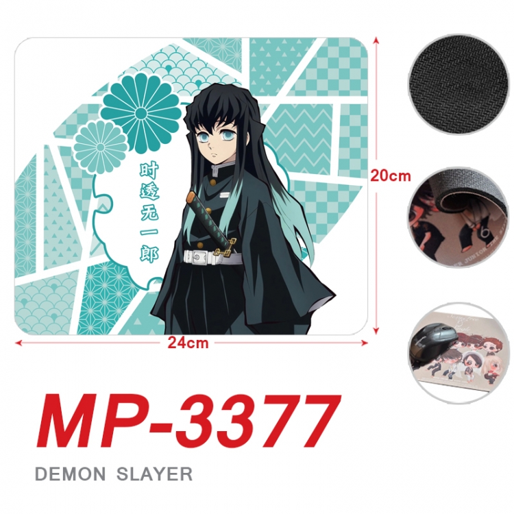 Demon Slayer Kimets Anime Full Color Printing Mouse Pad Unlocked 20X24cm price for 5 pcs  MP-3377