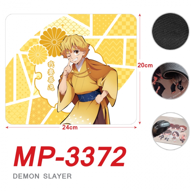 Demon Slayer Kimets Anime Full Color Printing Mouse Pad Unlocked 20X24cm price for 5 pcs  MP-3372