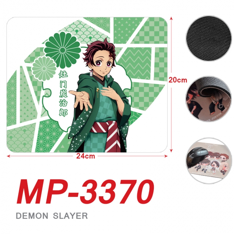 Demon Slayer Kimets Anime Full Color Printing Mouse Pad Unlocked 20X24cm price for 5 pcs MP-3370