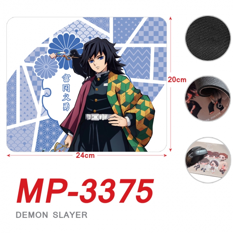 Demon Slayer Kimets Anime Full Color Printing Mouse Pad Unlocked 20X24cm price for 5 pcs MP-3375