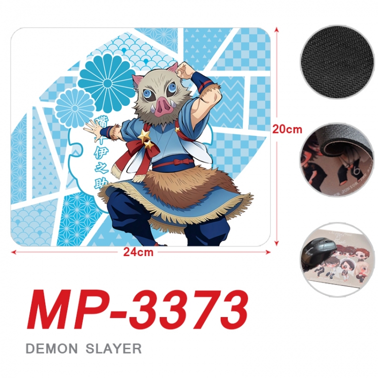 Demon Slayer Kimets Anime Full Color Printing Mouse Pad Unlocked 20X24cm price for 5 pcs MP-3373