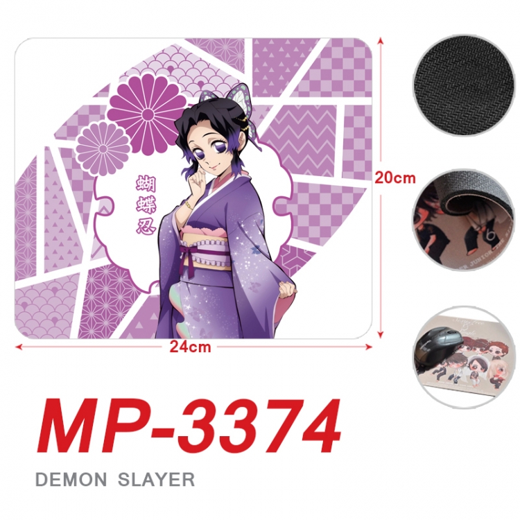 Demon Slayer Kimets Anime Full Color Printing Mouse Pad Unlocked 20X24cm price for 5 pcs  MP-3374