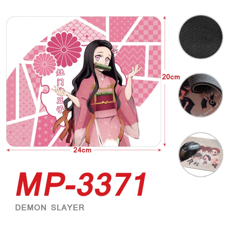 Demon Slayer Kimets Anime Full Color Printing Mouse Pad Unlocked 20X24cm price for 5 pcs  MP-3371