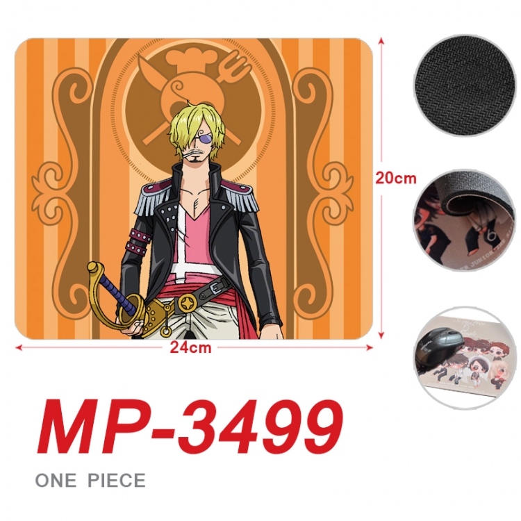 One Piece Anime Full Color Printing Mouse Pad Unlocked 20X24cm price for 5 pcs  MP-3499