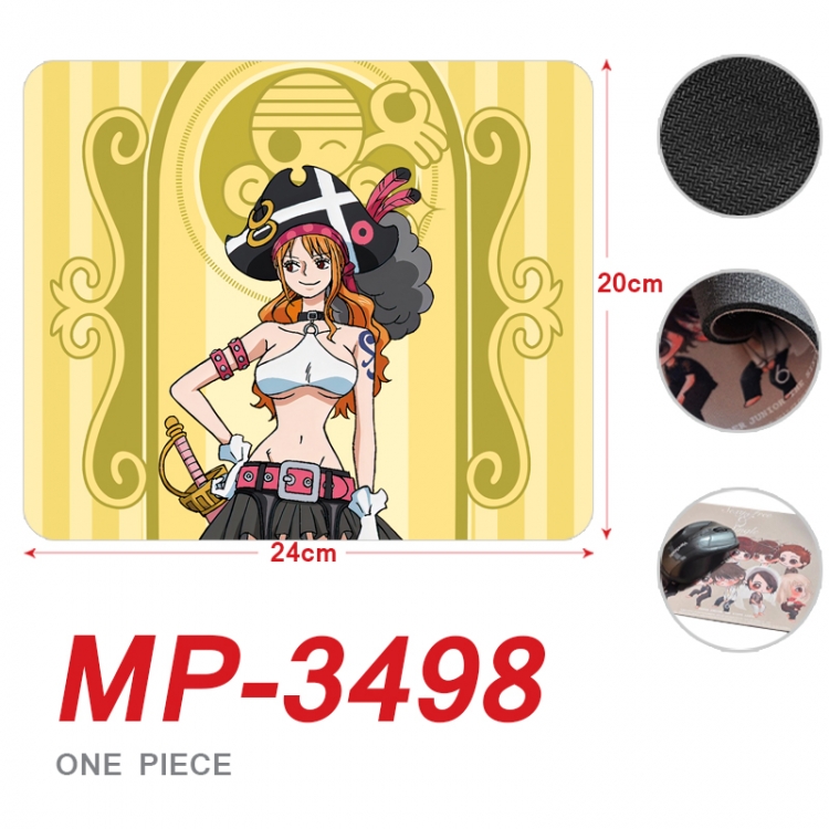 One Piece Anime Full Color Printing Mouse Pad Unlocked 20X24cm price for 5 pcs MP-3498