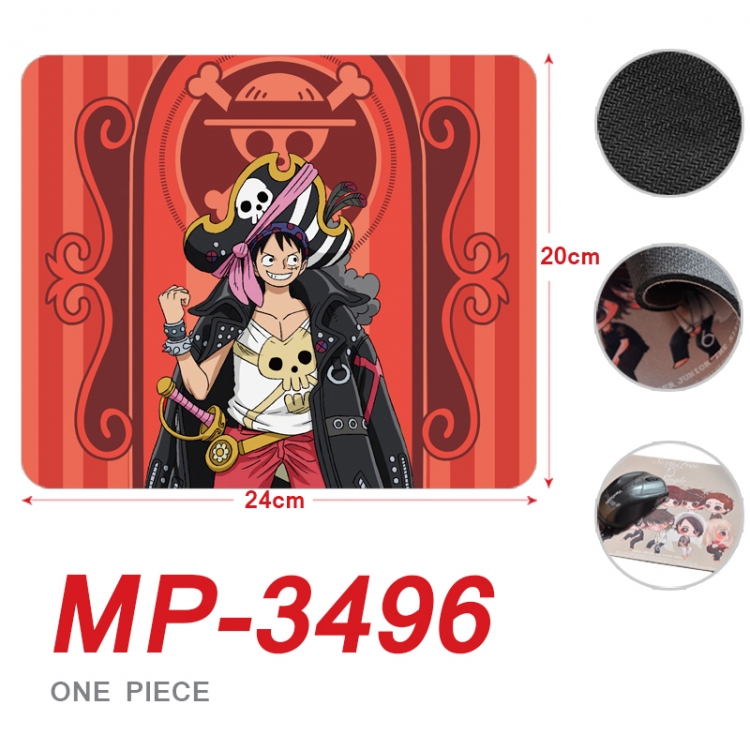 One Piece Anime Full Color Printing Mouse Pad Unlocked 20X24cm price for 5 pcs MP-3496