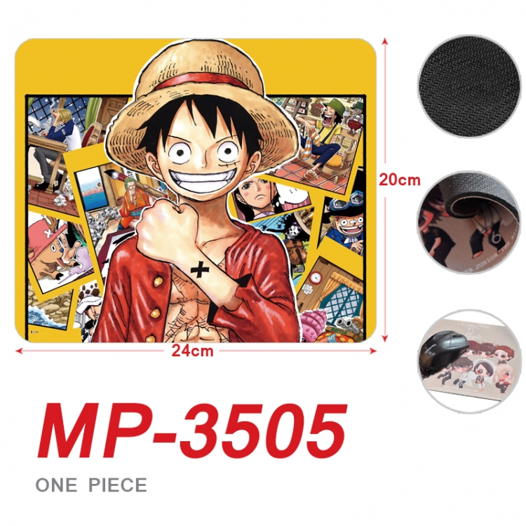 One Piece Anime Full Color Printing Mouse Pad Unlocked 20X24cm price for 5 pcs  MP-3505