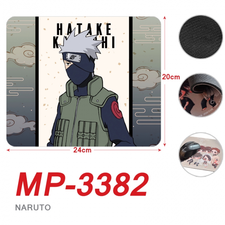 Naruto Anime Full Color Printing Mouse Pad Unlocked 20X24cm price for 5 pcs MP-3382
