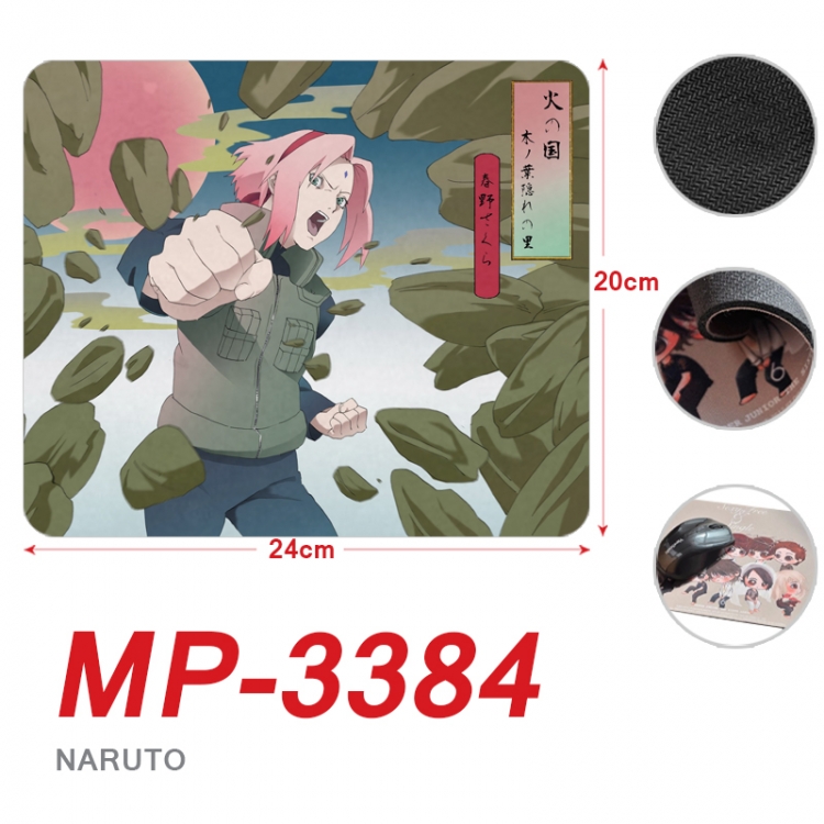 Naruto Anime Full Color Printing Mouse Pad Unlocked 20X24cm price for 5 pcs  MP-3384