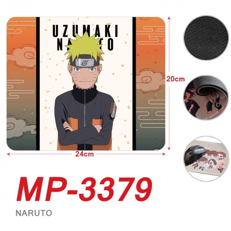 Naruto Anime Full Color Printing Mouse Pad Unlocked 20X24cm price for 5 pcs MP-3379